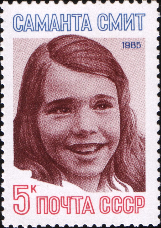 Samatha Smith nel francobollo commemorativo sovietivo